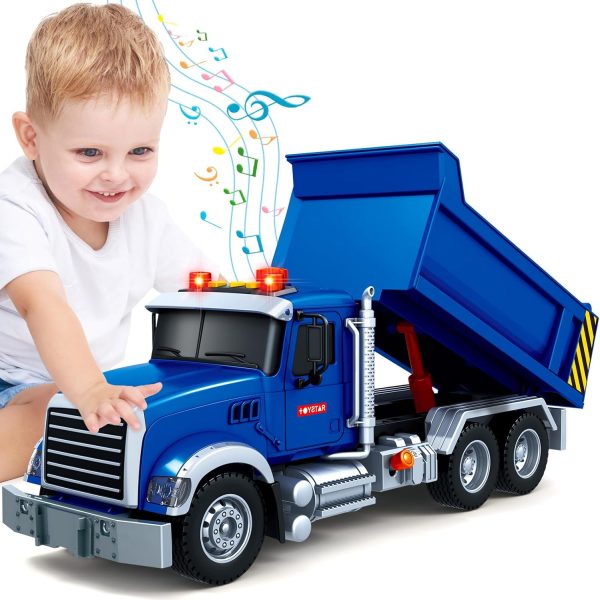 SpringFlower Toy for 3 4 5 6 Year Old Boys, Farm Truck Toy with Farm Trunk,Vehicle Timber Truck Toy with Loading Crane & Lights & Sounds, Kids Birthday Gifts for Boys Toddlers Girls - Image 8