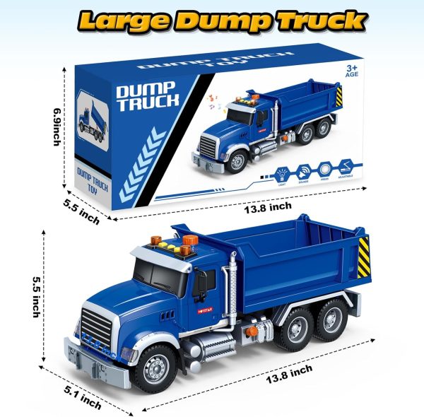 SpringFlower Toy for 3 4 5 6 Year Old Boys, Farm Truck Toy with Farm Trunk,Vehicle Timber Truck Toy with Loading Crane & Lights & Sounds, Kids Birthday Gifts for Boys Toddlers Girls - Image 13