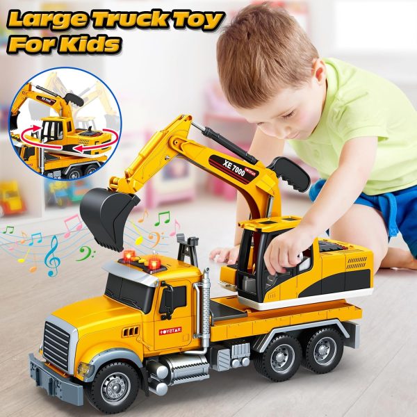 SpringFlower Toy for 3 4 5 6 Year Old Boys, Farm Truck Toy with Farm Trunk,Vehicle Timber Truck Toy with Loading Crane & Lights & Sounds, Kids Birthday Gifts for Boys Toddlers Girls - Image 25