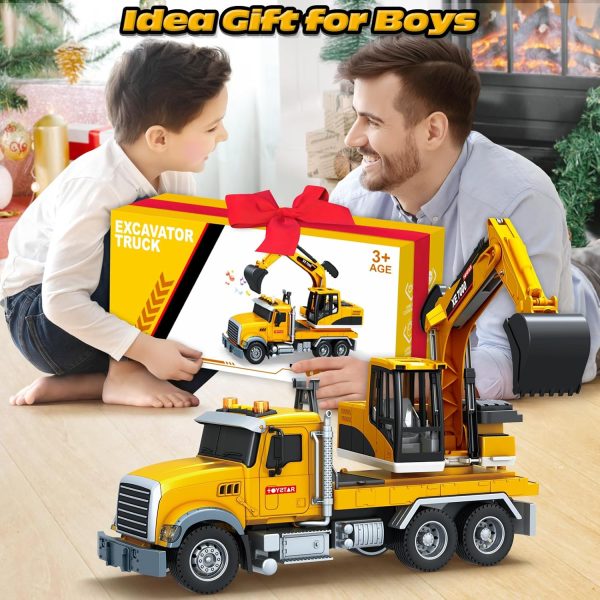SpringFlower Toy for 3 4 5 6 Year Old Boys, Farm Truck Toy with Farm Trunk,Vehicle Timber Truck Toy with Loading Crane & Lights & Sounds, Kids Birthday Gifts for Boys Toddlers Girls - Image 27