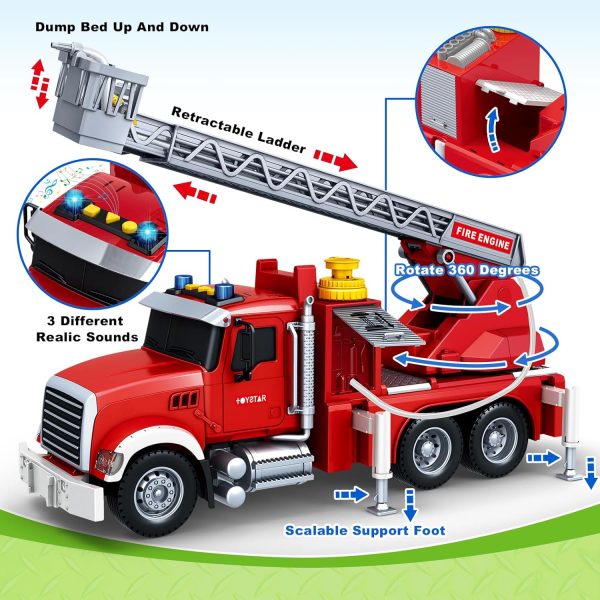 SpringFlower Toy for 3 4 5 6 Year Old Boys, Farm Truck Toy with Farm Trunk,Vehicle Timber Truck Toy with Loading Crane & Lights & Sounds, Kids Birthday Gifts for Boys Toddlers Girls - Image 30