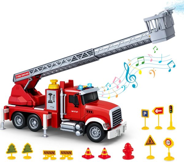 SpringFlower Toy for 3 4 5 6 Year Old Boys, Farm Truck Toy with Farm Trunk,Vehicle Timber Truck Toy with Loading Crane & Lights & Sounds, Kids Birthday Gifts for Boys Toddlers Girls - Image 31