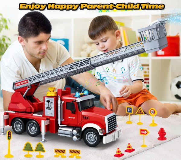 SpringFlower Toy for 3 4 5 6 Year Old Boys, Farm Truck Toy with Farm Trunk,Vehicle Timber Truck Toy with Loading Crane & Lights & Sounds, Kids Birthday Gifts for Boys Toddlers Girls - Image 34