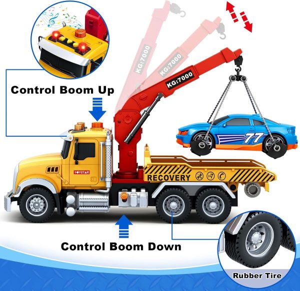 SpringFlower Toy for 3 4 5 6 Year Old Boys, Farm Truck Toy with Farm Trunk,Vehicle Timber Truck Toy with Loading Crane & Lights & Sounds, Kids Birthday Gifts for Boys Toddlers Girls - Image 39