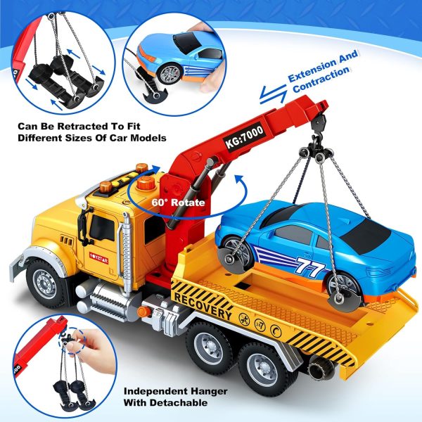 SpringFlower Toy for 3 4 5 6 Year Old Boys, Farm Truck Toy with Farm Trunk,Vehicle Timber Truck Toy with Loading Crane & Lights & Sounds, Kids Birthday Gifts for Boys Toddlers Girls - Image 40