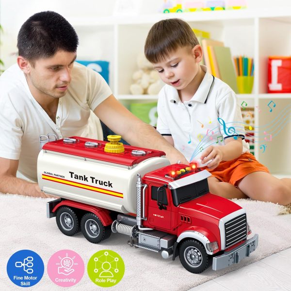 SpringFlower Toy for 3 4 5 6 Year Old Boys, Farm Truck Toy with Farm Trunk,Vehicle Timber Truck Toy with Loading Crane & Lights & Sounds, Kids Birthday Gifts for Boys Toddlers Girls - Image 46