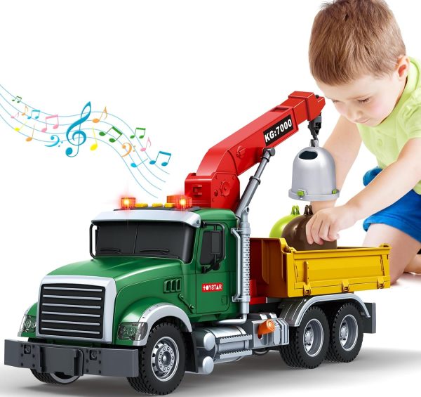 SpringFlower Toy for 3 4 5 6 Year Old Boys, Farm Truck Toy with Farm Trunk,Vehicle Timber Truck Toy with Loading Crane & Lights & Sounds, Kids Birthday Gifts for Boys Toddlers Girls - Image 51