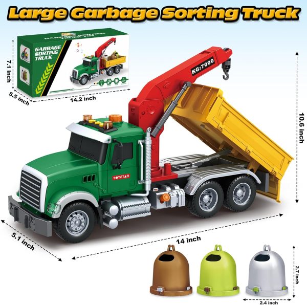 SpringFlower Toy for 3 4 5 6 Year Old Boys, Farm Truck Toy with Farm Trunk,Vehicle Timber Truck Toy with Loading Crane & Lights & Sounds, Kids Birthday Gifts for Boys Toddlers Girls - Image 57