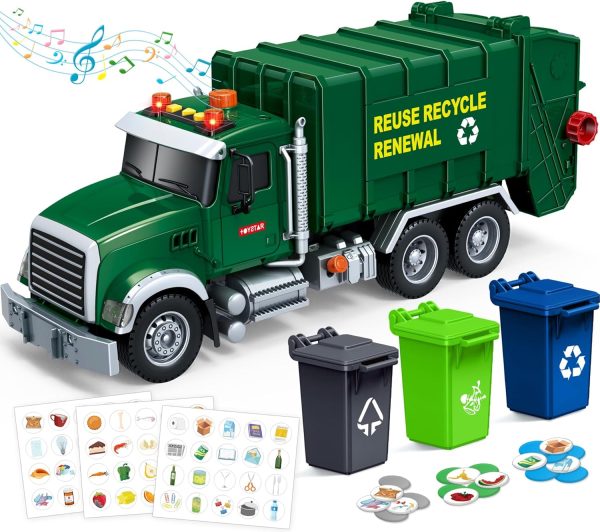 SpringFlower Toy for 3 4 5 6 Year Old Boys, Farm Truck Toy with Farm Trunk,Vehicle Timber Truck Toy with Loading Crane & Lights & Sounds, Kids Birthday Gifts for Boys Toddlers Girls - Image 58