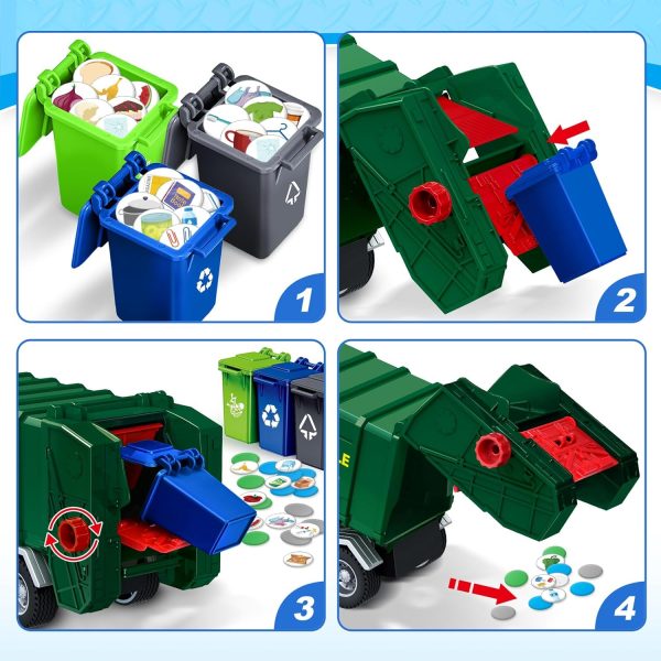 SpringFlower Toy for 3 4 5 6 Year Old Boys, Farm Truck Toy with Farm Trunk,Vehicle Timber Truck Toy with Loading Crane & Lights & Sounds, Kids Birthday Gifts for Boys Toddlers Girls - Image 60