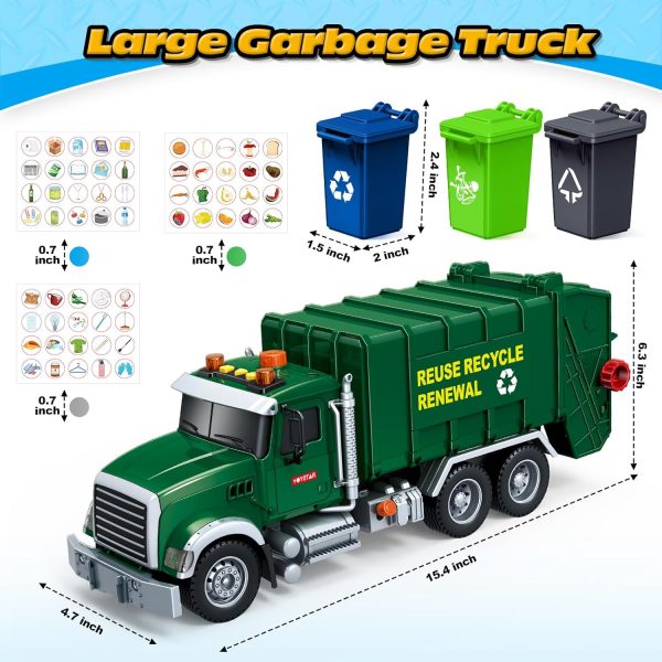 SpringFlower Toy for 3 4 5 6 Year Old Boys, Farm Truck Toy with Farm Trunk,Vehicle Timber Truck Toy with Loading Crane & Lights & Sounds, Kids Birthday Gifts for Boys Toddlers Girls - Image 64