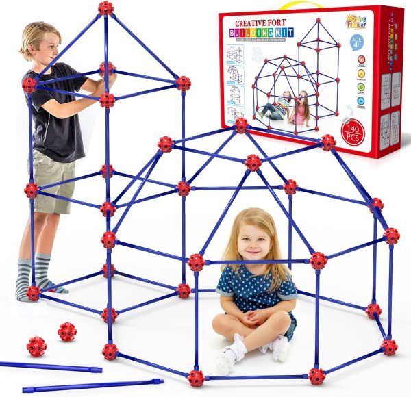 Glow In The Dark Fort Building Kit for Kids,STEM Construction Toys, Educational Gift for 4 5 6 7 8 9 10 11 12 Years Old Boys and Girls,Ultimate Creative Set for Indoor & Outdoors Activity,140 Pcs - Image 9