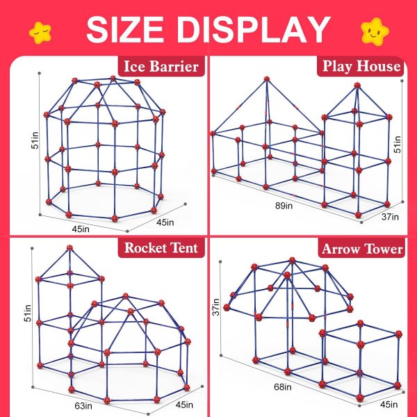 Glow In The Dark Fort Building Kit for Kids,STEM Construction Toys, Educational Gift for 4 5 6 7 8 9 10 11 12 Years Old Boys and Girls,Ultimate Creative Set for Indoor & Outdoors Activity,140 Pcs - Image 10