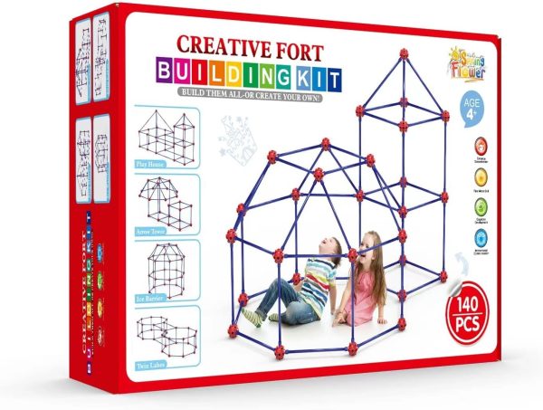 Glow In The Dark Fort Building Kit for Kids,STEM Construction Toys, Educational Gift for 4 5 6 7 8 9 10 11 12 Years Old Boys and Girls,Ultimate Creative Set for Indoor & Outdoors Activity,140 Pcs - Image 16