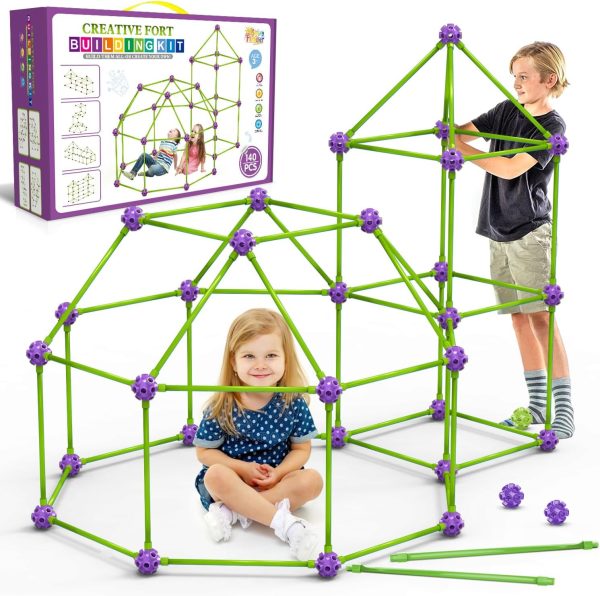 Glow In The Dark Fort Building Kit for Kids,STEM Construction Toys, Educational Gift for 4 5 6 7 8 9 10 11 12 Years Old Boys and Girls,Ultimate Creative Set for Indoor & Outdoors Activity,140 Pcs - Image 25