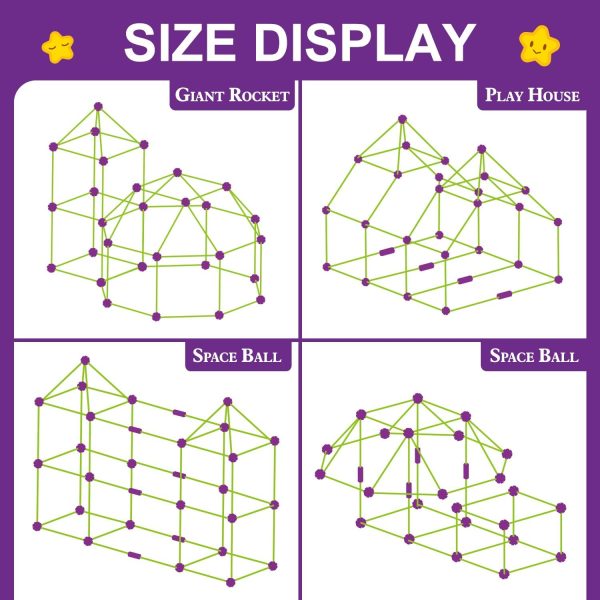 Glow In The Dark Fort Building Kit for Kids,STEM Construction Toys, Educational Gift for 4 5 6 7 8 9 10 11 12 Years Old Boys and Girls,Ultimate Creative Set for Indoor & Outdoors Activity,140 Pcs - Image 27