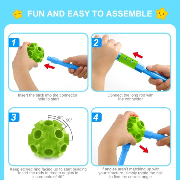 Glow In The Dark Fort Building Kit for Kids,STEM Construction Toys, Educational Gift for 4 5 6 7 8 9 10 11 12 Years Old Boys and Girls,Ultimate Creative Set for Indoor & Outdoors Activity,140 Pcs - Image 33