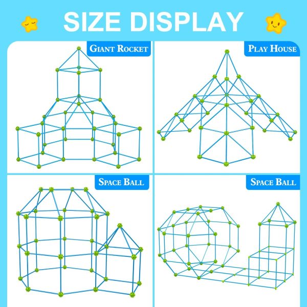 Glow In The Dark Fort Building Kit for Kids,STEM Construction Toys, Educational Gift for 4 5 6 7 8 9 10 11 12 Years Old Boys and Girls,Ultimate Creative Set for Indoor & Outdoors Activity,140 Pcs - Image 34