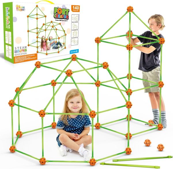 Glow In The Dark Fort Building Kit for Kids,STEM Construction Toys, Educational Gift for 4 5 6 7 8 9 10 11 12 Years Old Boys and Girls,Ultimate Creative Set for Indoor & Outdoors Activity,140 Pcs - Image 39
