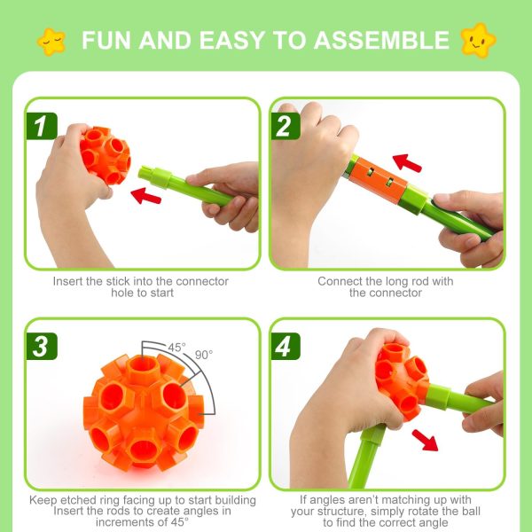 Glow In The Dark Fort Building Kit for Kids,STEM Construction Toys, Educational Gift for 4 5 6 7 8 9 10 11 12 Years Old Boys and Girls,Ultimate Creative Set for Indoor & Outdoors Activity,140 Pcs - Image 40