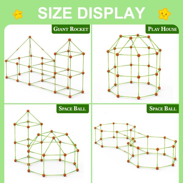 Glow In The Dark Fort Building Kit for Kids,STEM Construction Toys, Educational Gift for 4 5 6 7 8 9 10 11 12 Years Old Boys and Girls,Ultimate Creative Set for Indoor & Outdoors Activity,140 Pcs - Image 41
