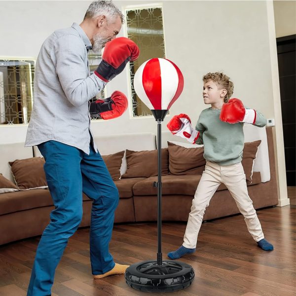 Springflower Big Punching Bag for Kids Included 2 Pack Boxing Gloves, Boxing Toys for Boys, Boxing Bag Sets with Height Adjustable Stand, for Boys & Girls Age 5 6 7 8 9 10 Years Old - Image 2