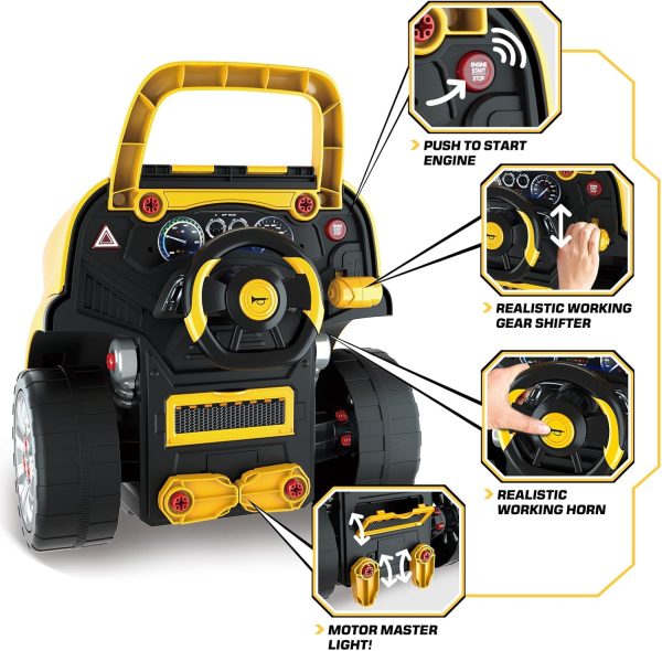 SpringFlower Toys Gifts for 3 4 5 6 7 8 Years Old Boys, Large Truck Engine, Mechanic Repair Set for Kids, Big Truck Builder Kit, Take Apart Motor Vehicle Play Car Service Station, for Kids - Image 4