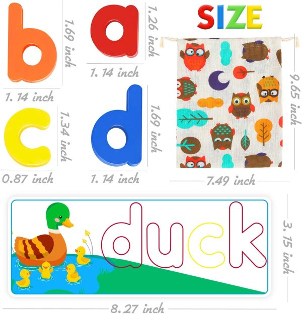 SpringFlower See & Spell Matching Letter Toy,Learning Educational Toy For 3 4 5 6 Years Old Boys And Girls,Preschool Learning Activities,Shape & Color Recognition Game,Cvc Word Builders For Kids,80Pcs - Image 7