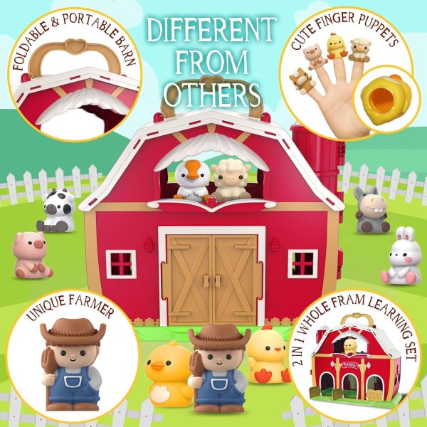 Toddler Toys For 1 2 3 Years Old Boys And Girls, Big Barn Toy With Farm Animal, Toddler Educational Montessori Toys, Farm Pretend Playset Toy, Christmas Birthday Gift For Toddler Baby Boys Girls - Image 2