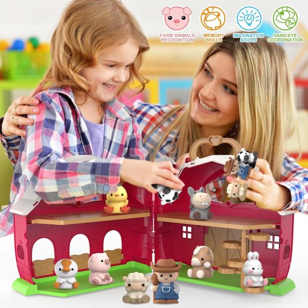 Toddler Toys For 1 2 3 Years Old Boys And Girls, Big Barn Toy With Farm Animal, Toddler Educational Montessori Toys, Farm Pretend Playset Toy, Christmas Birthday Gift For Toddler Baby Boys Girls - Image 4