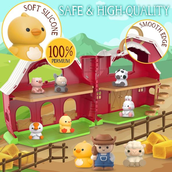 Toddler Toys For 1 2 3 Years Old Boys And Girls, Big Barn Toy With Farm Animal, Toddler Educational Montessori Toys, Farm Pretend Playset Toy, Christmas Birthday Gift For Toddler Baby Boys Girls - Image 5