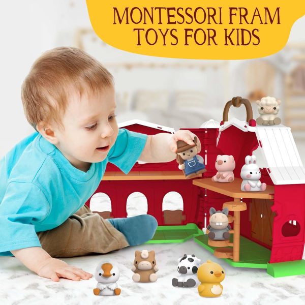 Toddler Toys For 1 2 3 Years Old Boys And Girls, Big Barn Toy With Farm Animal, Toddler Educational Montessori Toys, Farm Pretend Playset Toy, Christmas Birthday Gift For Toddler Baby Boys Girls - Image 7